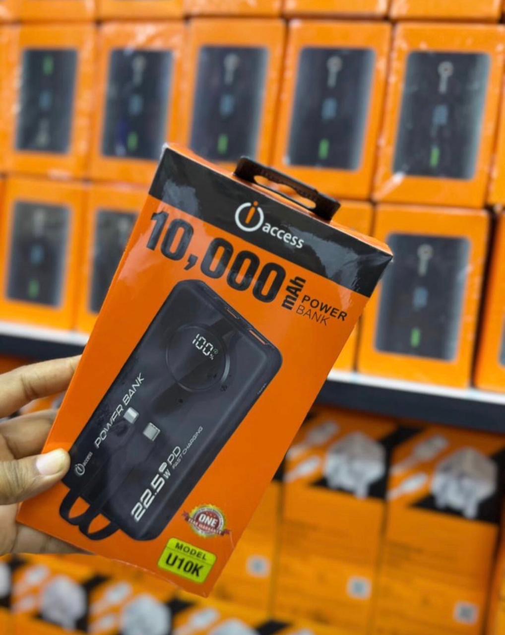 Access 10,000mAh Power Bank | 22.5W Fast Charging | Built‑in Cables (Copy)